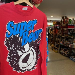 1990年代ヴィンテージ スーパーベア 長袖Tシャツ レッド BMX 