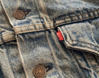 80s Levi's Blue Jean Jacket Vintage 1980s Made in USA Faded
