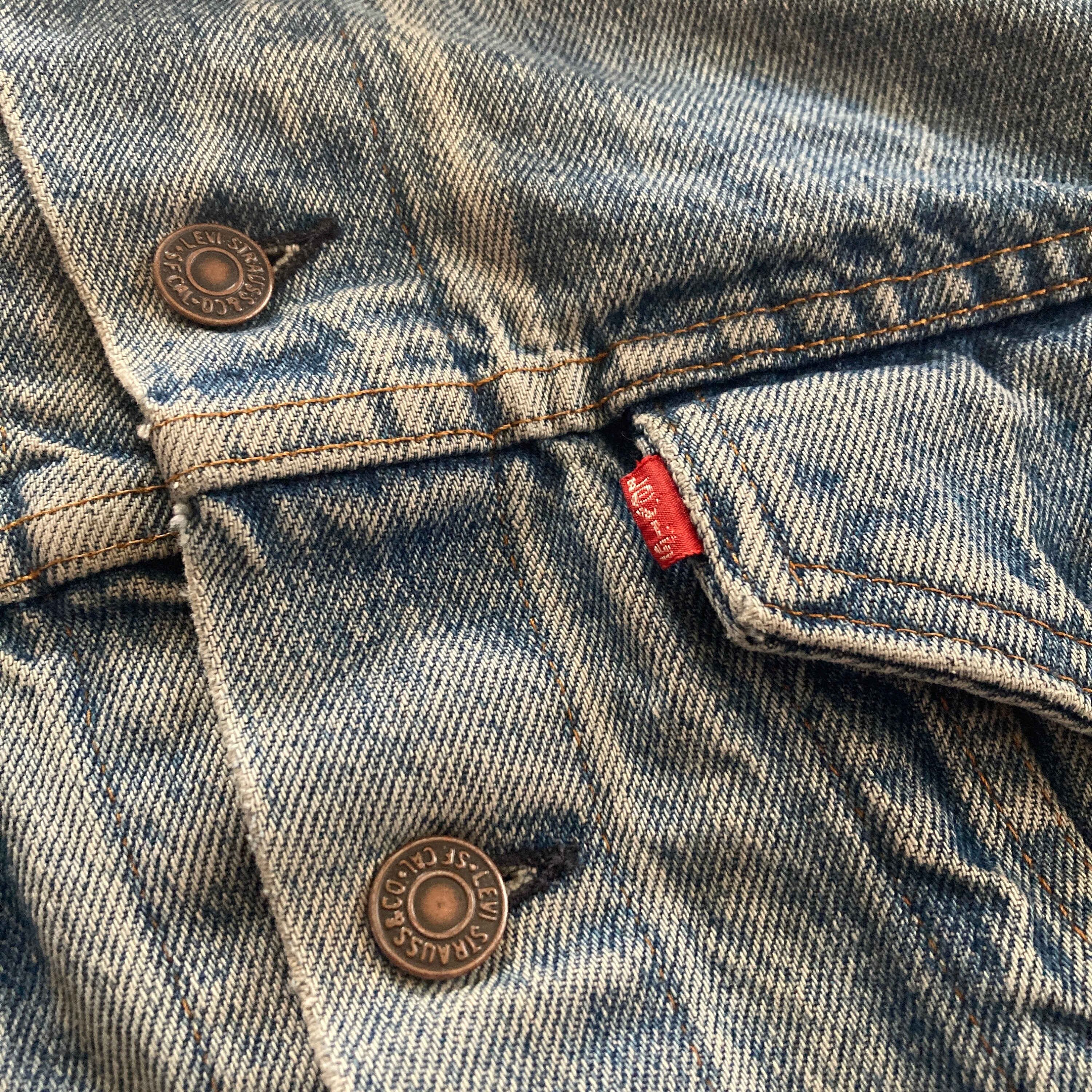 80s Levi's Blue Jean Jacket Vintage 1980s Made in USA Faded