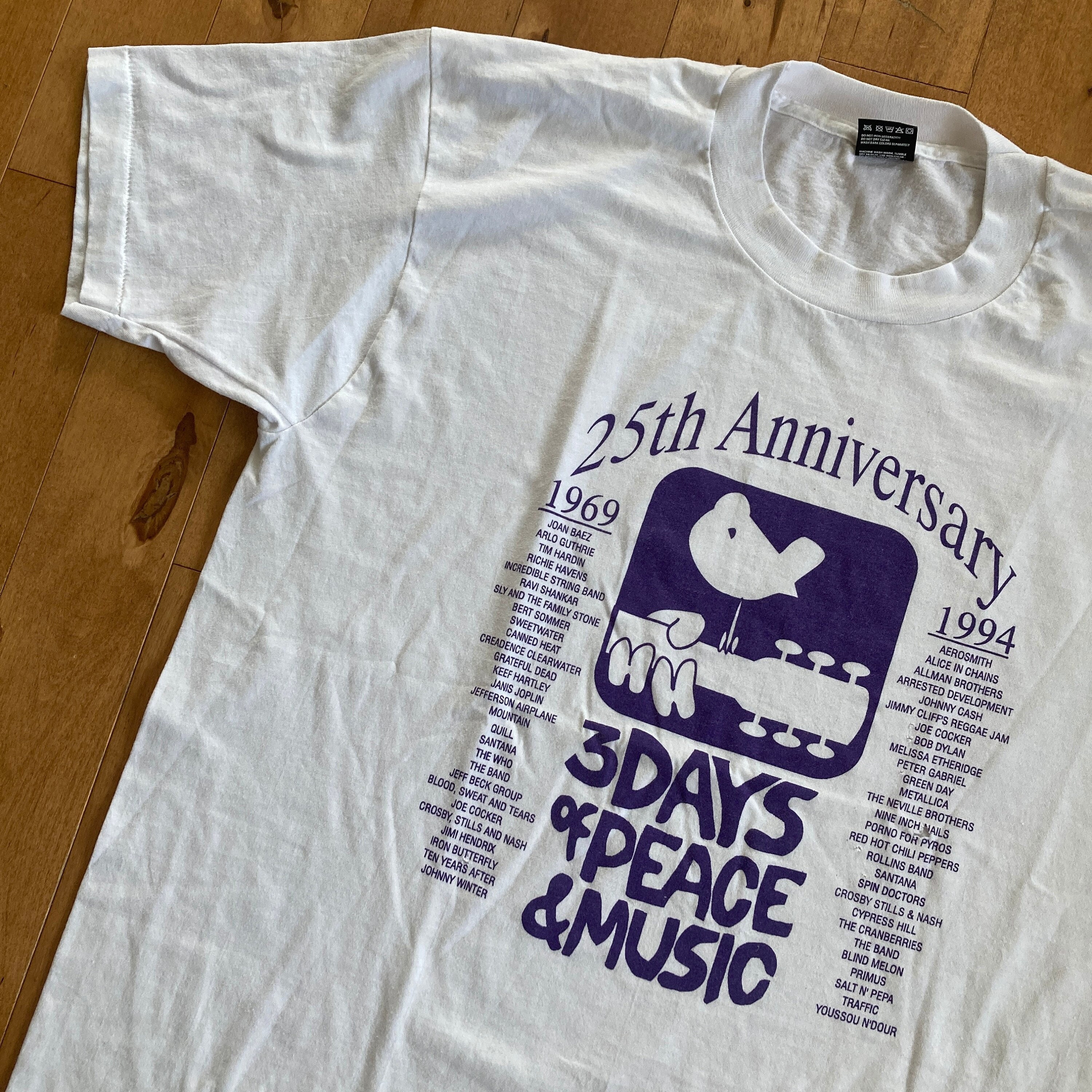 1994 Woodstock Anniversary T-shirt Single Stitch Construction - Etsy Denmark