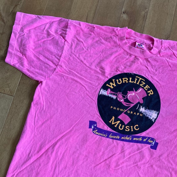 1990s Wurlitzer Phonograph Music T-shirt Vintage … - image 1