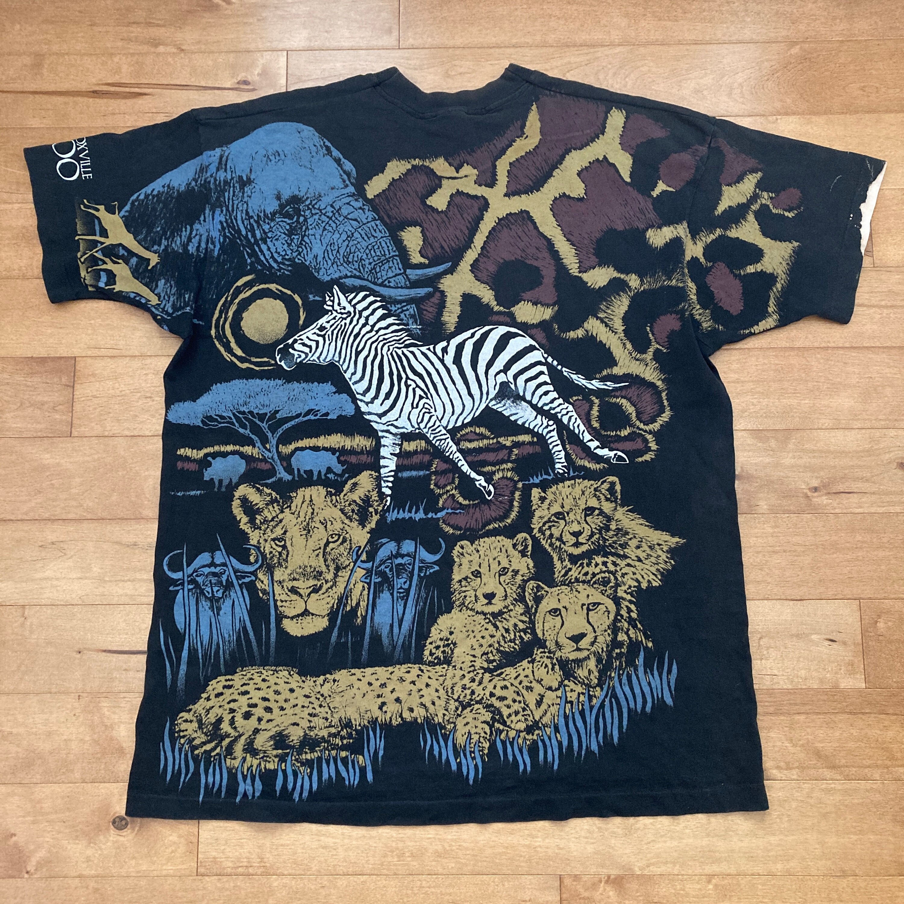 90s Knoxville Zoo All Over Print Nature T-shirt Vintage