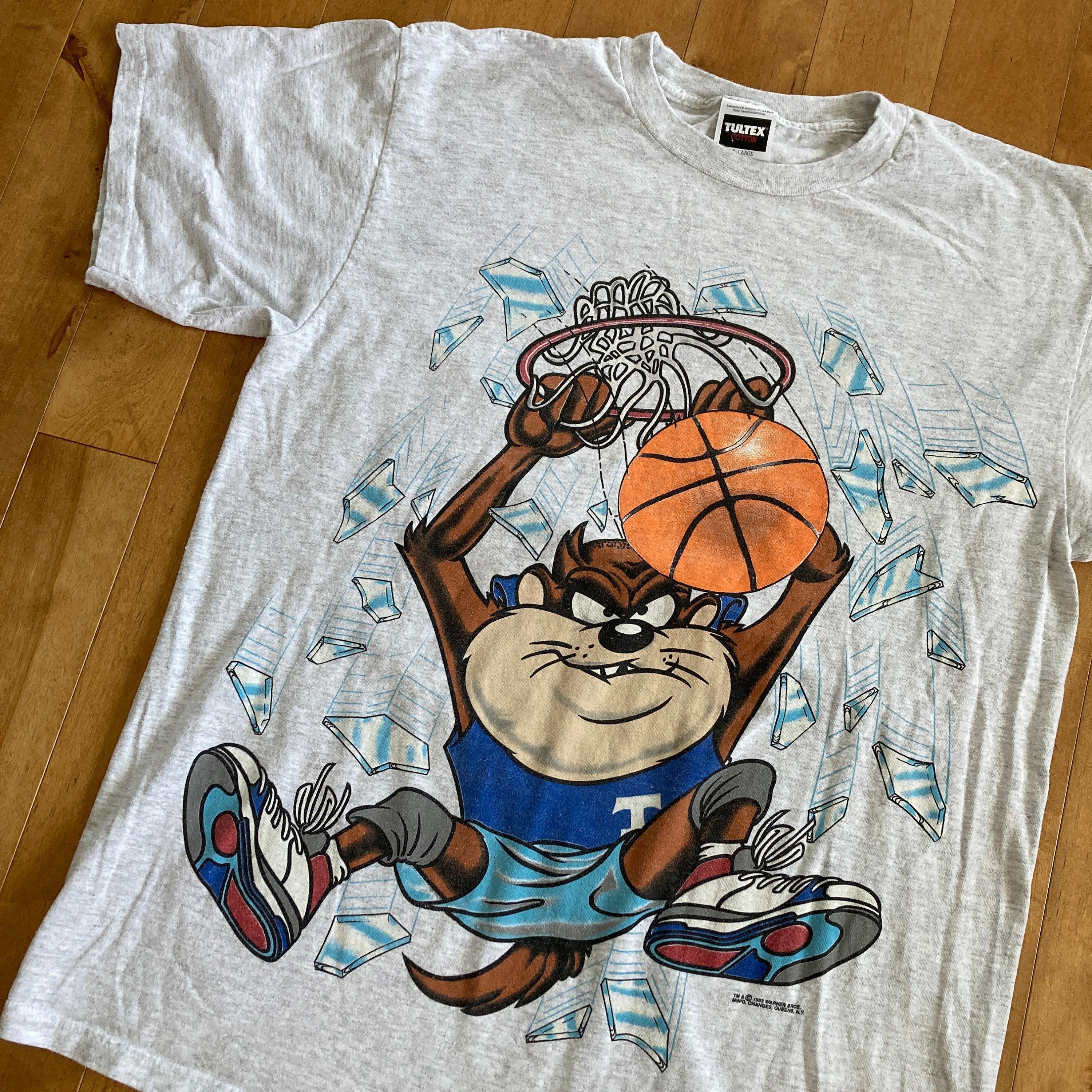 Vintage Chicago White Sox Shirt XL Looney Tunes TAZ ALL OVER PRINT 1993 90s  AOP
