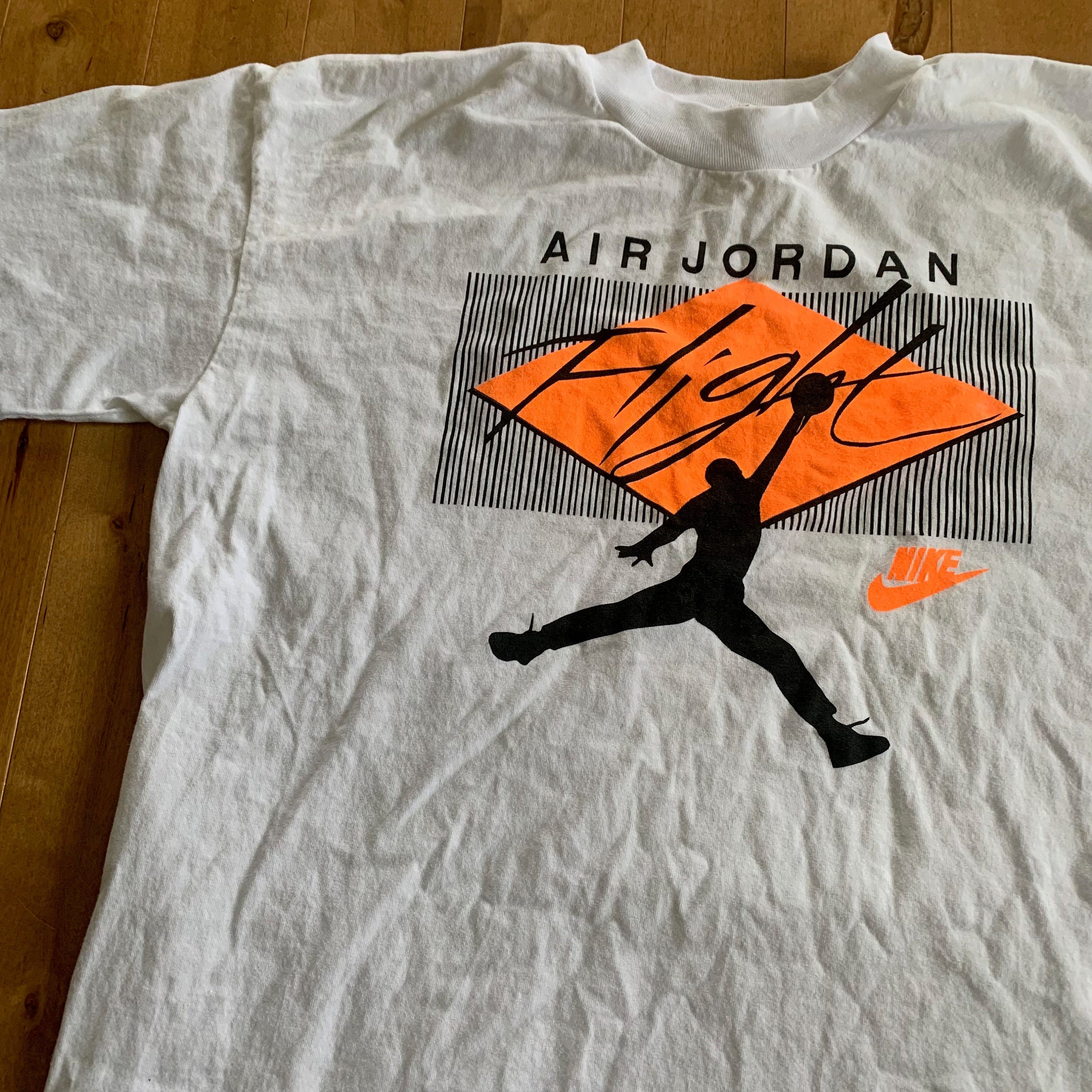 huevo Misión Curso de colisión 90s Unofficial Nike Air Jordan Flight T-shirt Vintage 1990s - Etsy