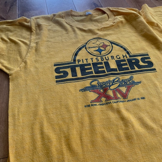 1980 Pittsburgh Steelers Super Bowl XIV Champions T shirt Vintage Made in USA Single Stitch Tee NFL Football Etsy UK