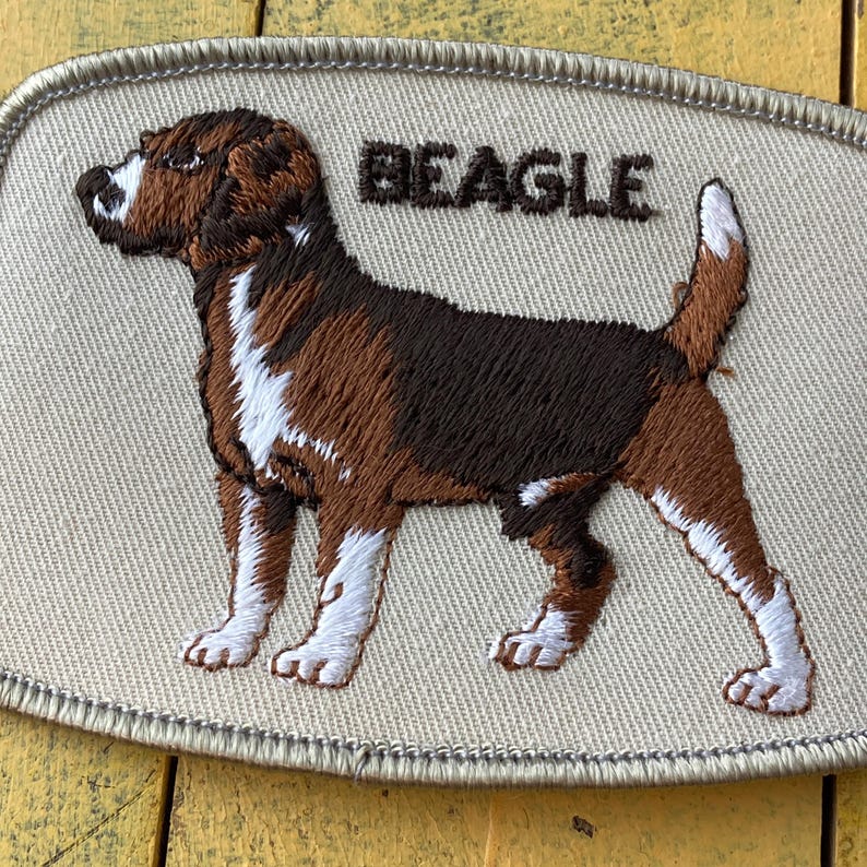 1980s Vintage Beagle Embroidered Patch Pet Dog Badge - Etsy