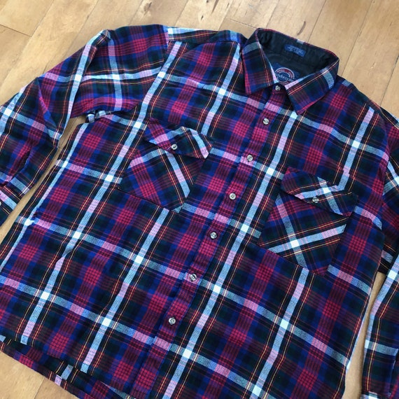 80s Claybrooke Outdoors Plaid Long 
