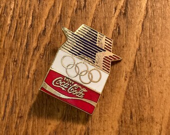Lot De 5 Pinces JO 1984 Los Angeles Coca-Cola – États-Unis, Canada, UK, Allemagne, Irlande – Neuves