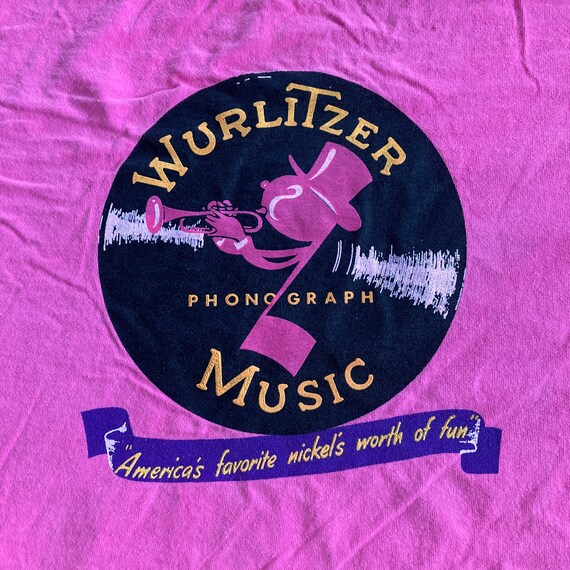 1990s Wurlitzer Phonograph Music T-shirt Vintage … - image 3
