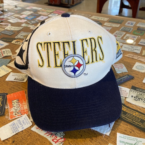 Vintage 90s Pittsburgh Steelers Snapback Hat Laser Sports