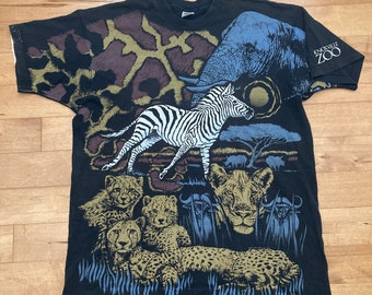 90s USA製 シマウマ 動物園 お土産 vintage T-shirt 90s USA製 シマウマ 動物園 お土産 vintage T-shirt - メルカリ