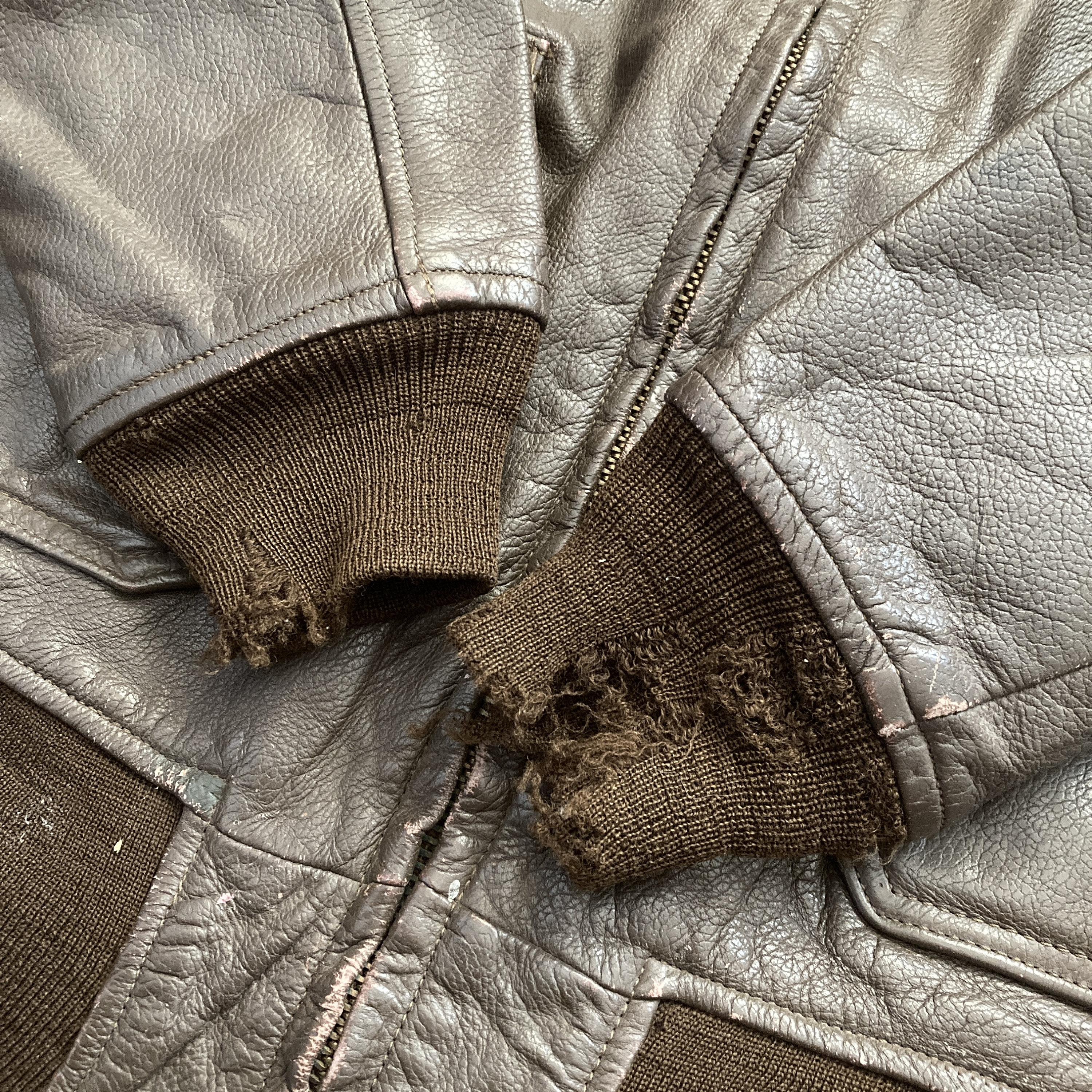 60s Vietnam War Era United States Navy Leather Bomber Jacket