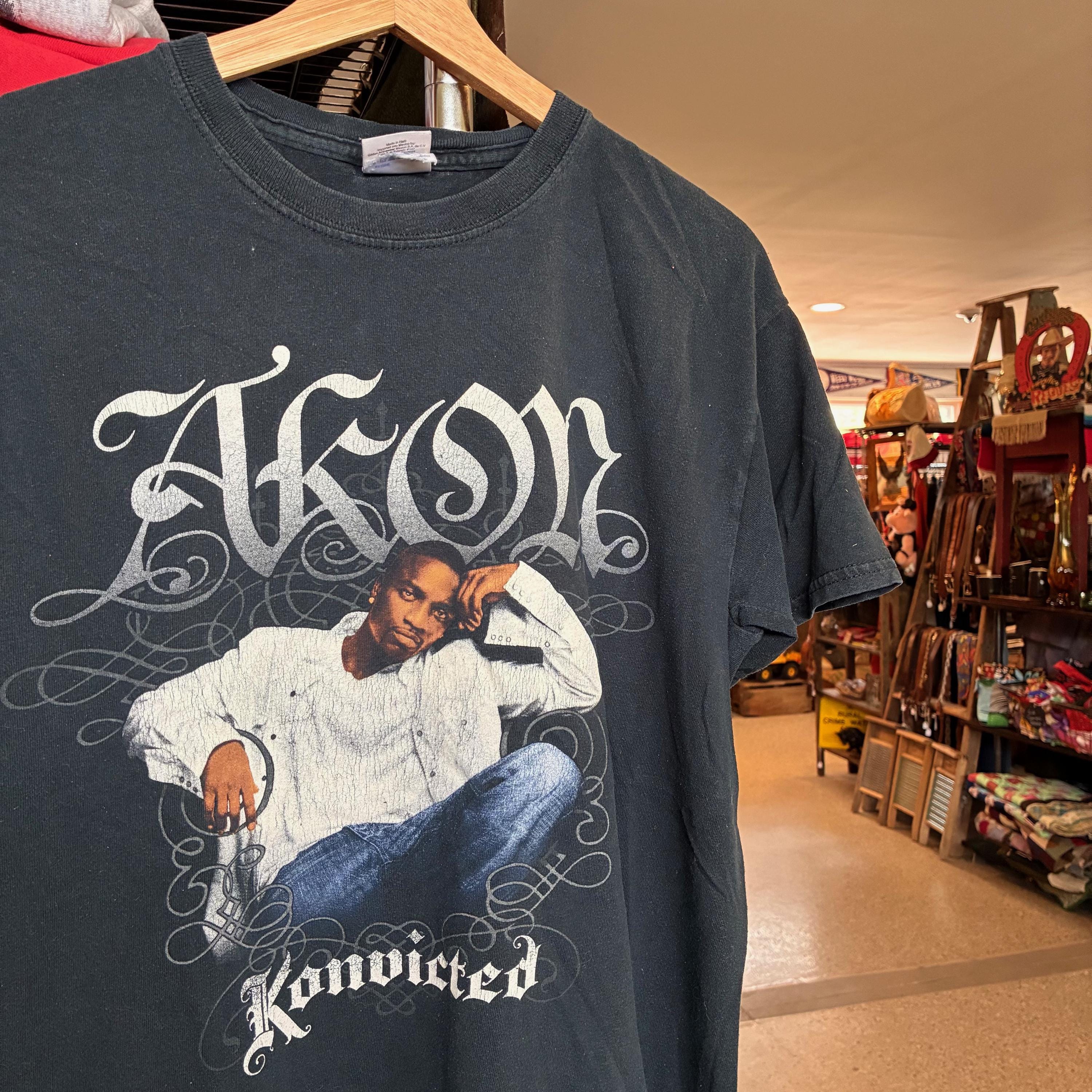2008 AKON KONVICTED Tour Tee 2000s Y2K Hip Hop Rap Music T-shirt