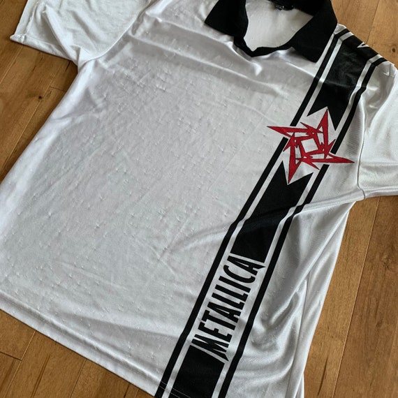 Early 2000s Metallica Soccer Jersey Style Collared T-shirt - Etsy
