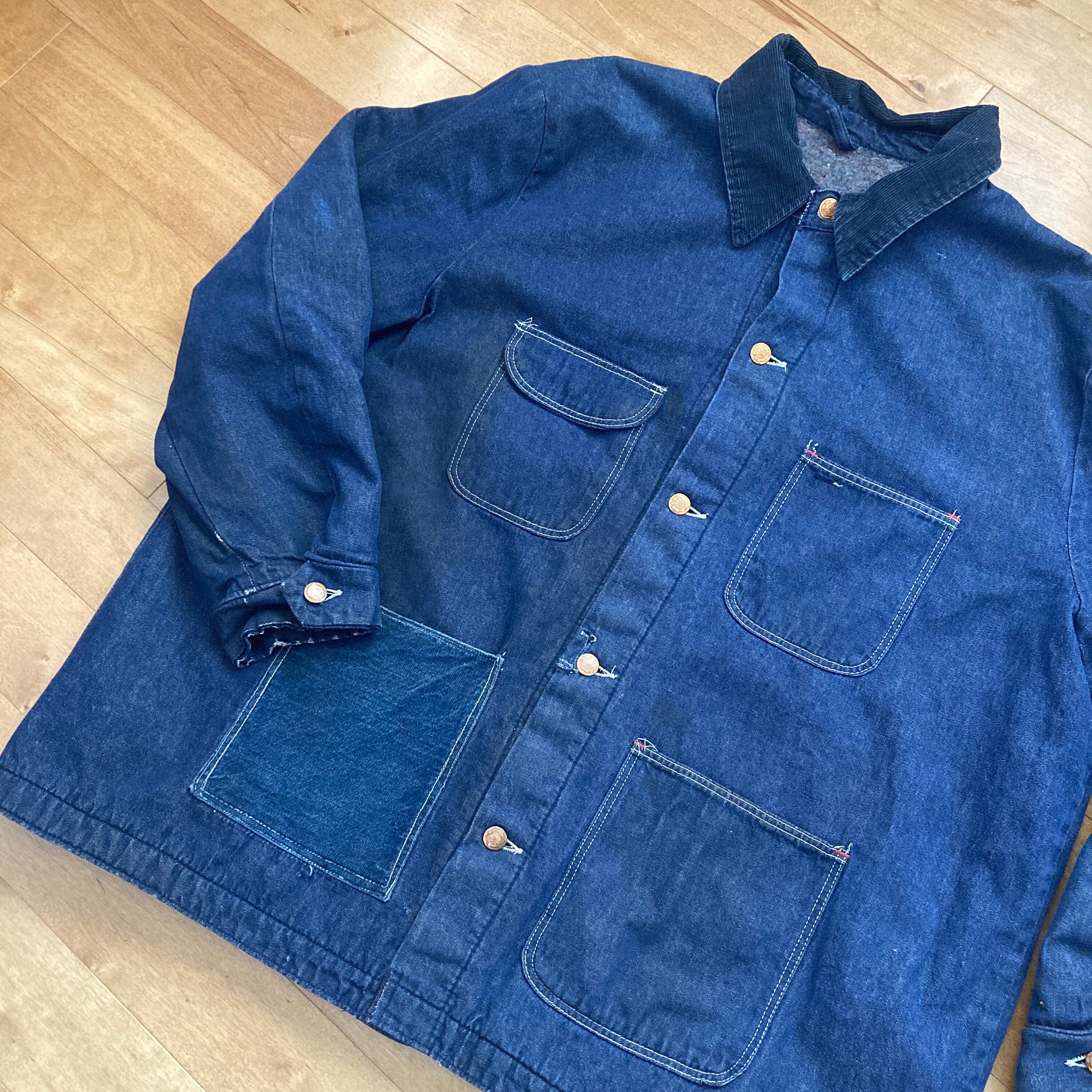 blanket lined denim chore coat