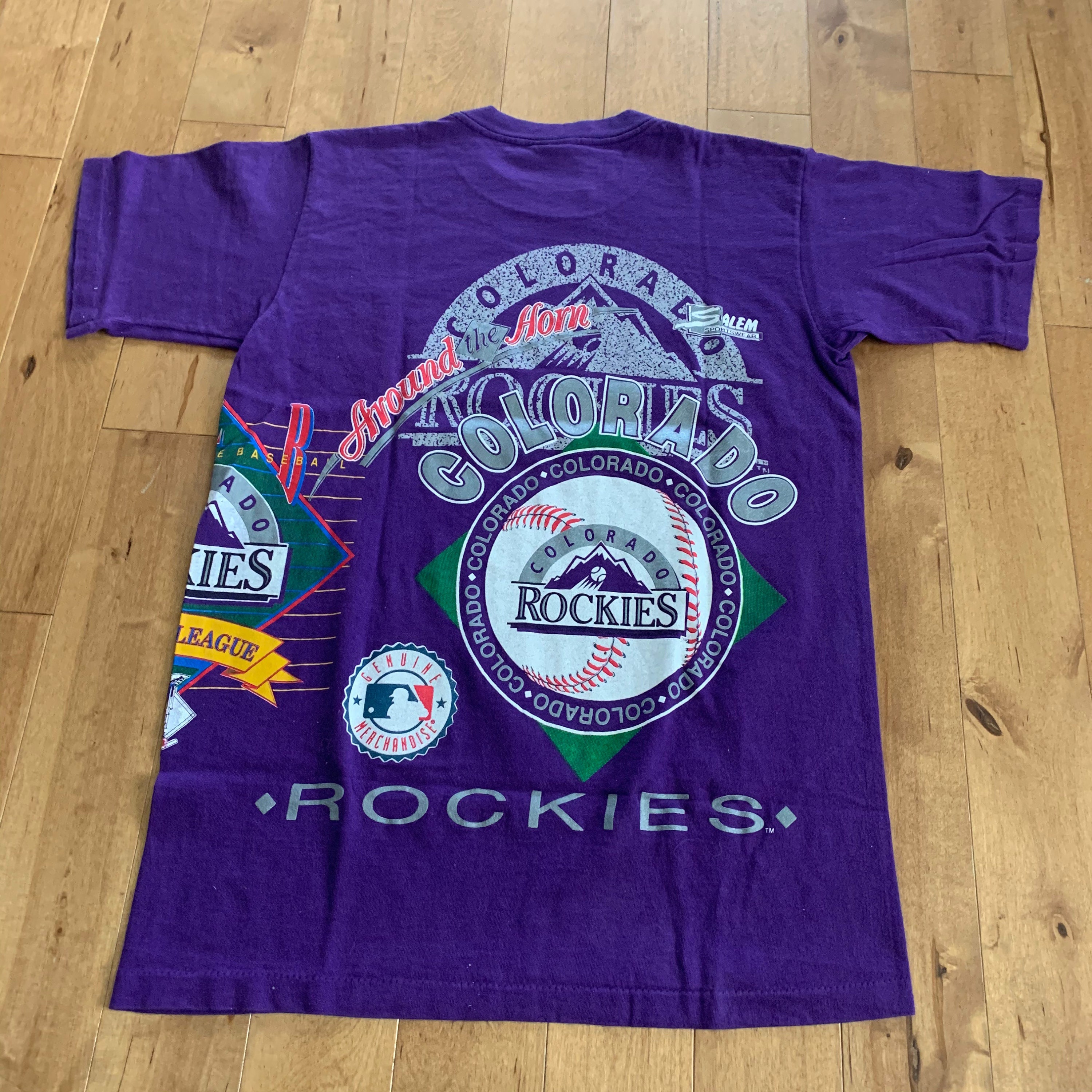90s Colorado Rockies All Over Print MLB T-shirt Vintage