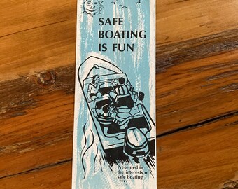 1960er Jahre sicheres Bootfahren macht Spaß Molson&#39;s Brauerei Ontario Training Film Broschüre Vintage Made in Canada Ephemera Sammlerstück Sicherheitsbestimmungen