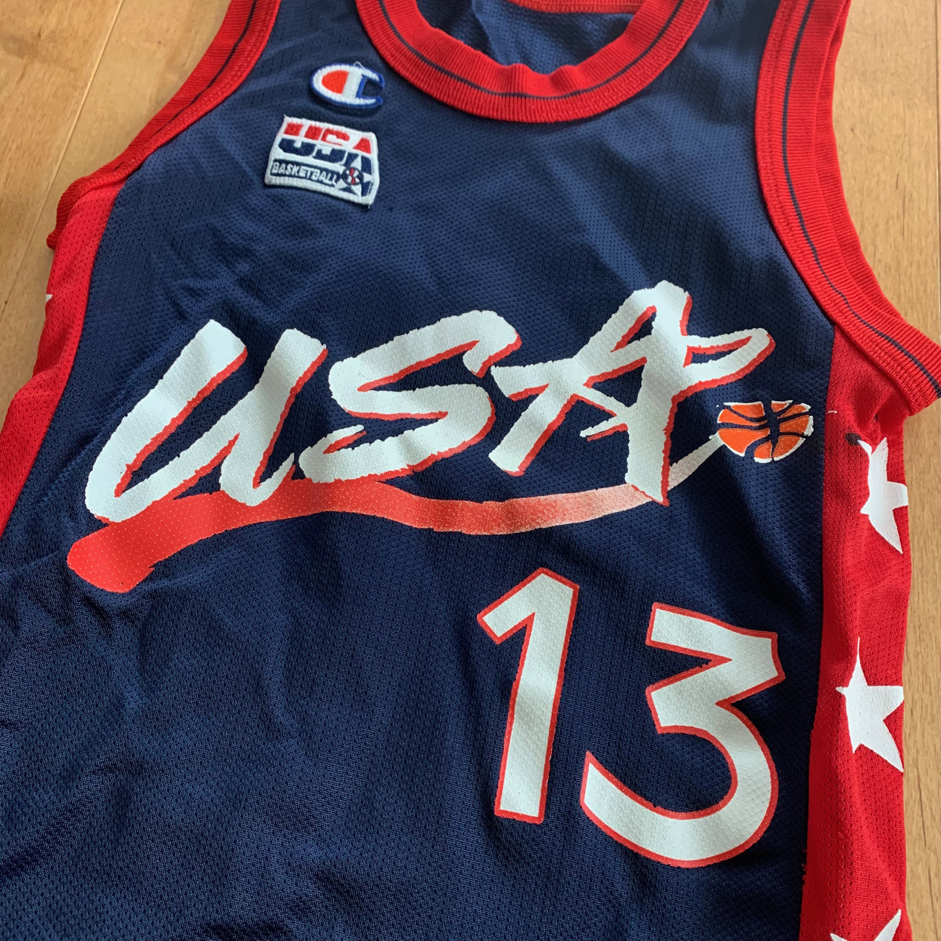 SCOTTIE PIPPEN DREAM TEAM II USA VINTAGE 1996 CHAMPION JERSEY