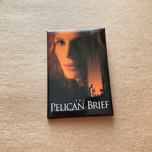 1993 The Pelican Brief Movie Promo Pin Back Button Vintage 1990s Film Lapel Pin