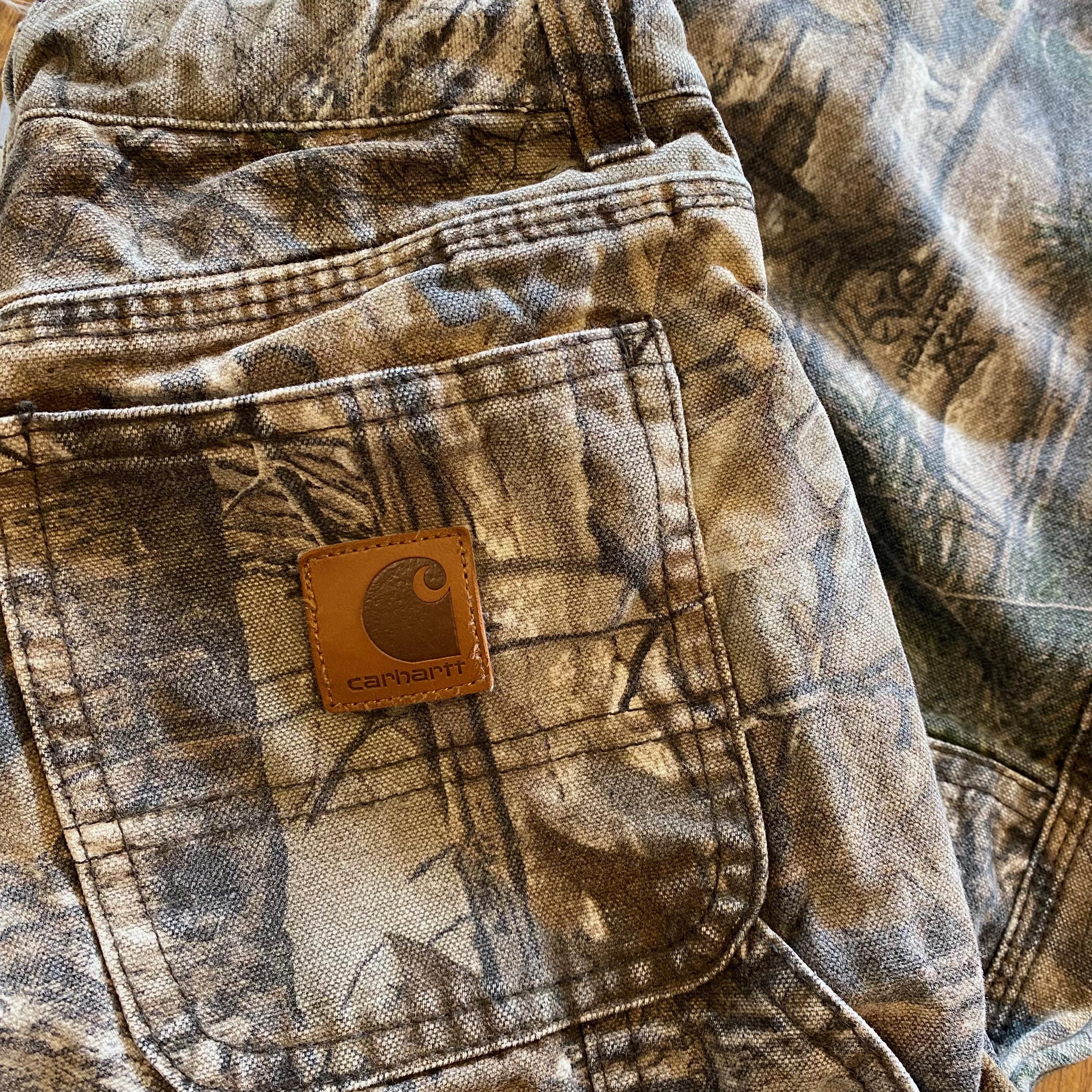 1990s Vintage CARHARTT REALTREE Camouflage Kid's Cargo Pants