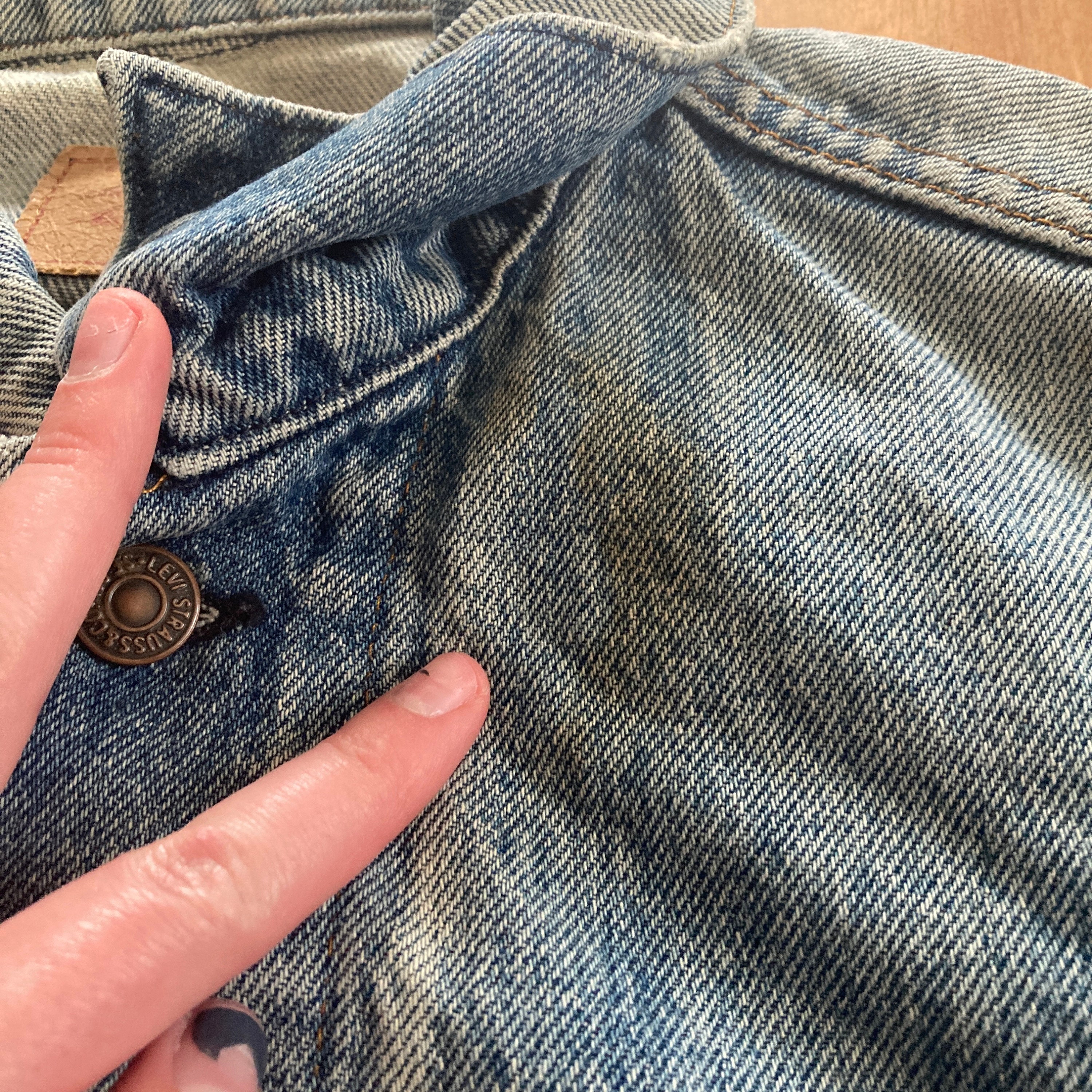 80s Levi's Blue Jean Jacket Vintage 1980s Made in USA Faded
