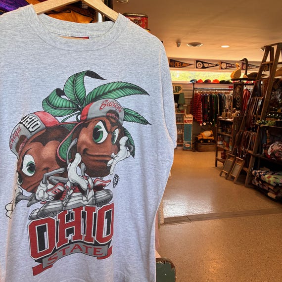 1990s Vintage Ohio State BUCKEYES T-shirt Brutus … - image 1