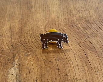 1980s Vintage Stier Emaille Anstecknadel Retro Tier Tierzucht Tierzucht Anstecker Button