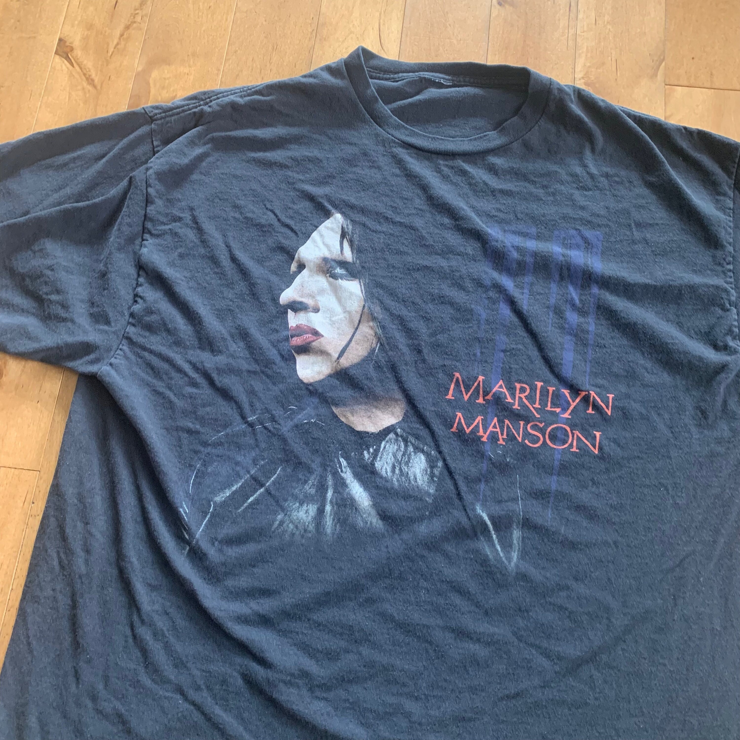 Late 90's Marilyn Manson T-shirt Vintage XL Black Tee - Etsy