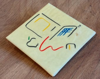 Rare 1980s Vintage APPLE Promo Pinback Retro Macintosh Mac Computer Button