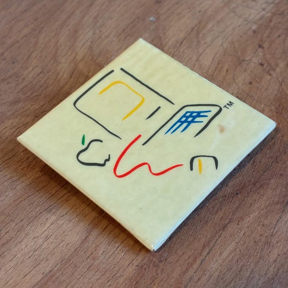 [ビンテージ]1980s Appleピンバッジ他グッズ Rare 1980s Vintage APPLE Promo Pinback Retro Macintosh Mac
