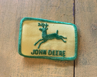 1980s John Deere Vintage Embroidered Patch Badge Logo