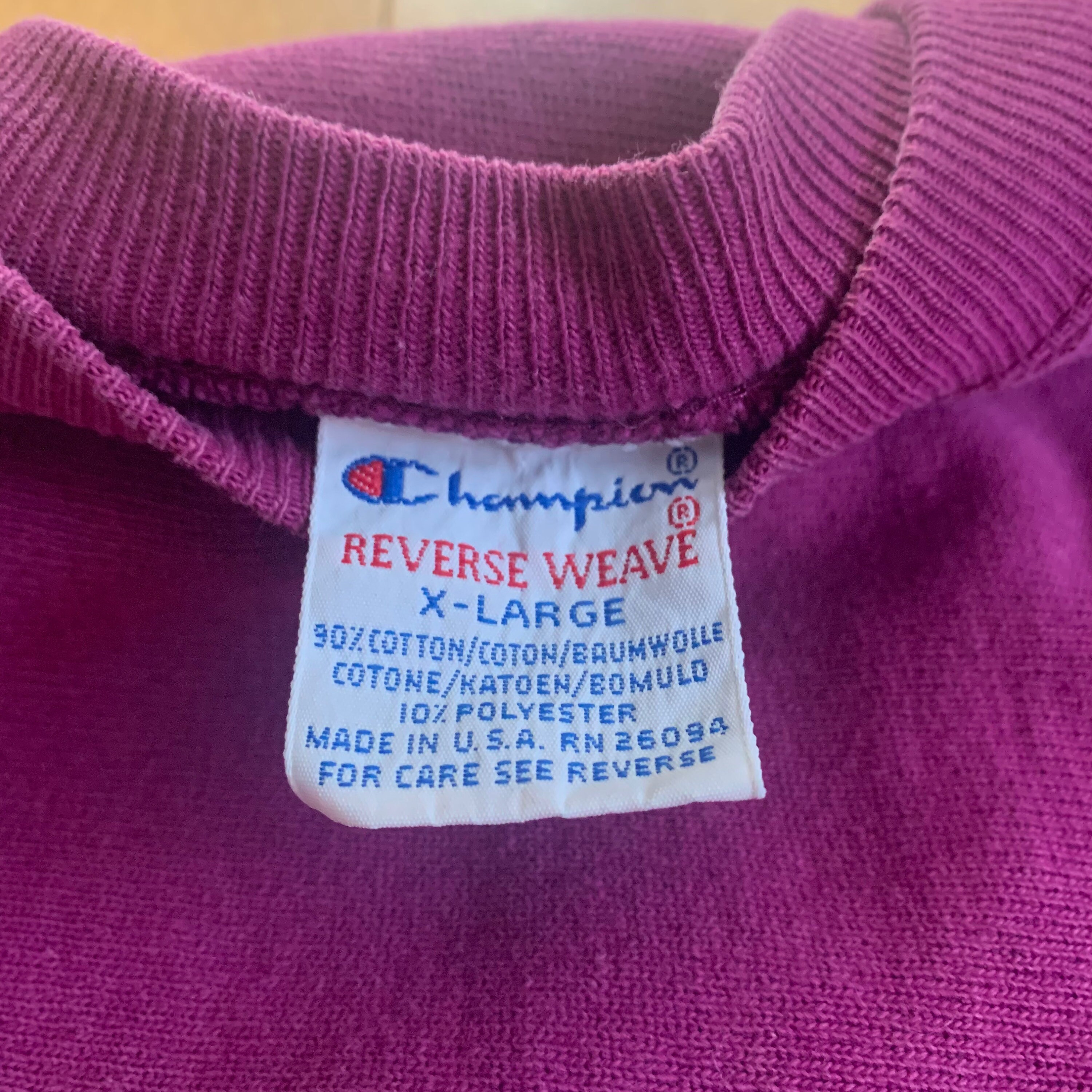 Vintage 90s Champion Reverse Weave Sweatshirt, Made in USA, XL - Etsy