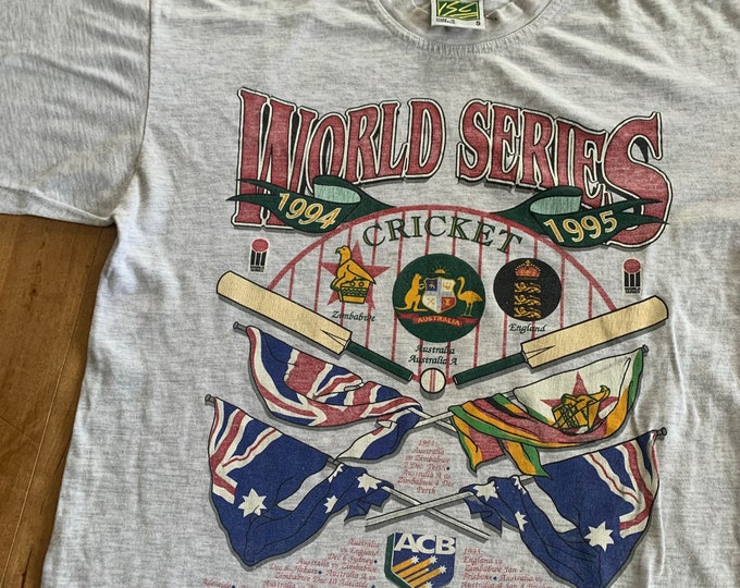 199495 Cricket World Series Australian Triseries Tshirt Vintage