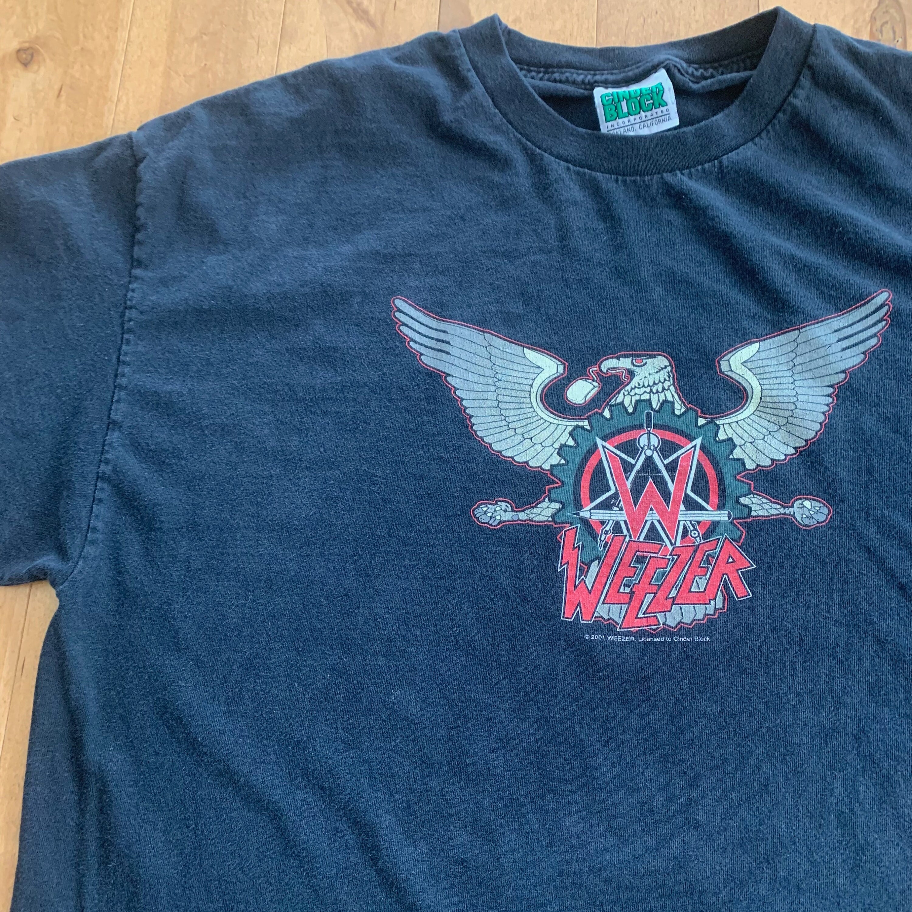 2001 Weezer Geektanic Weezmacht Slayer Parody T-shirt Vintage
