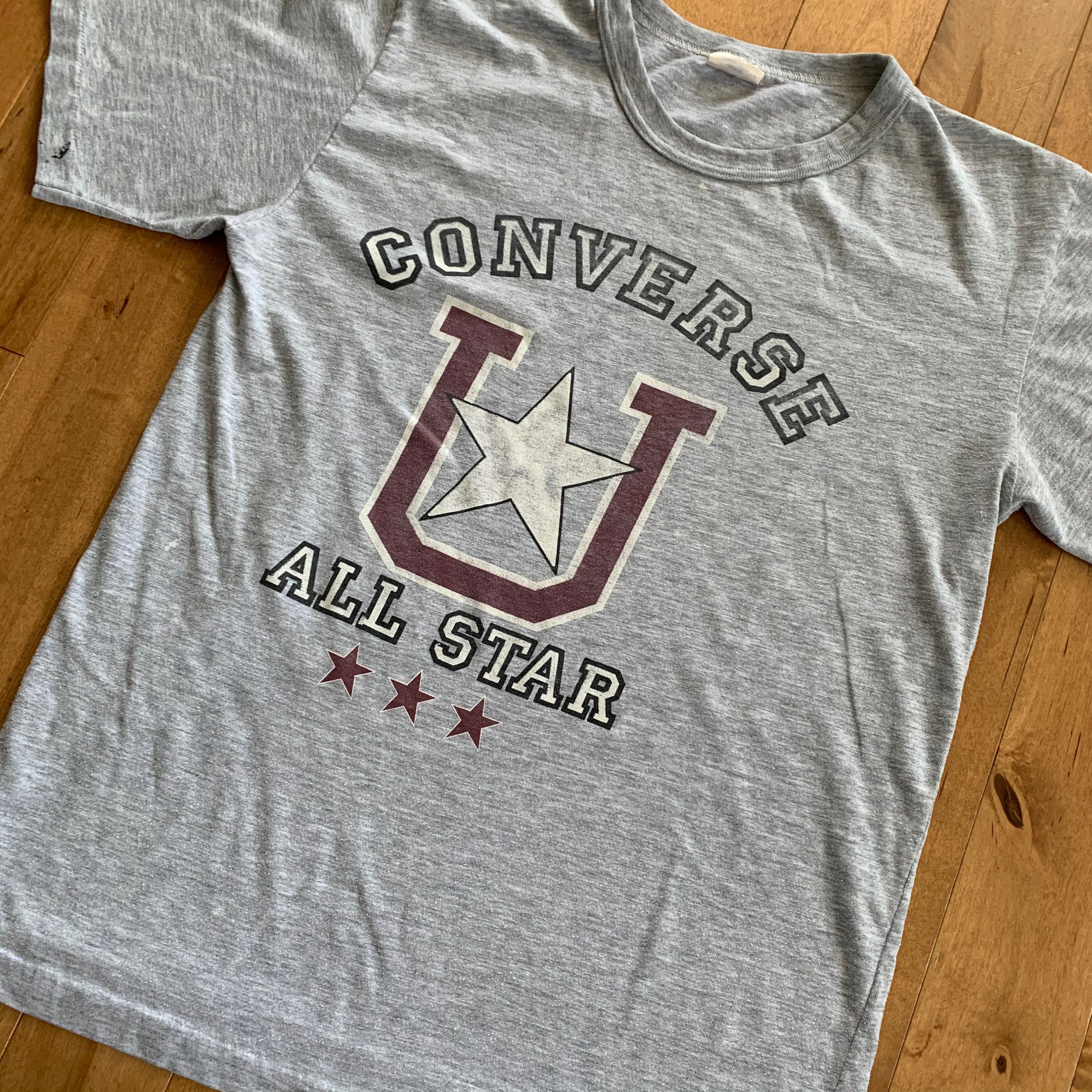 90s Converse All Star T shirt Vintage 1990s Made in Canada Single Stitch Tee Sportswear Brand Chuck Taylor Sneakers Streetwear