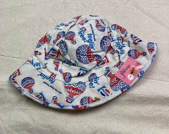 1970s Deadstock Pepsi Promotional Bucket Hat Vintage Union Made in USA All Over Print Advertising Accessory NOS DS