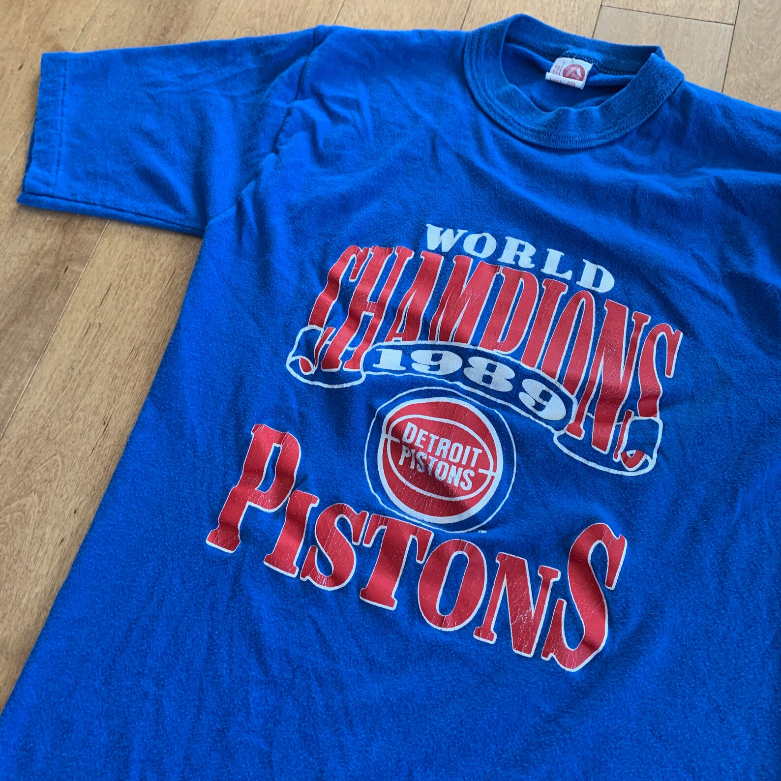 Vintage 1989 Detroit Pistons World Champions T-shirt Blue - Etsy
