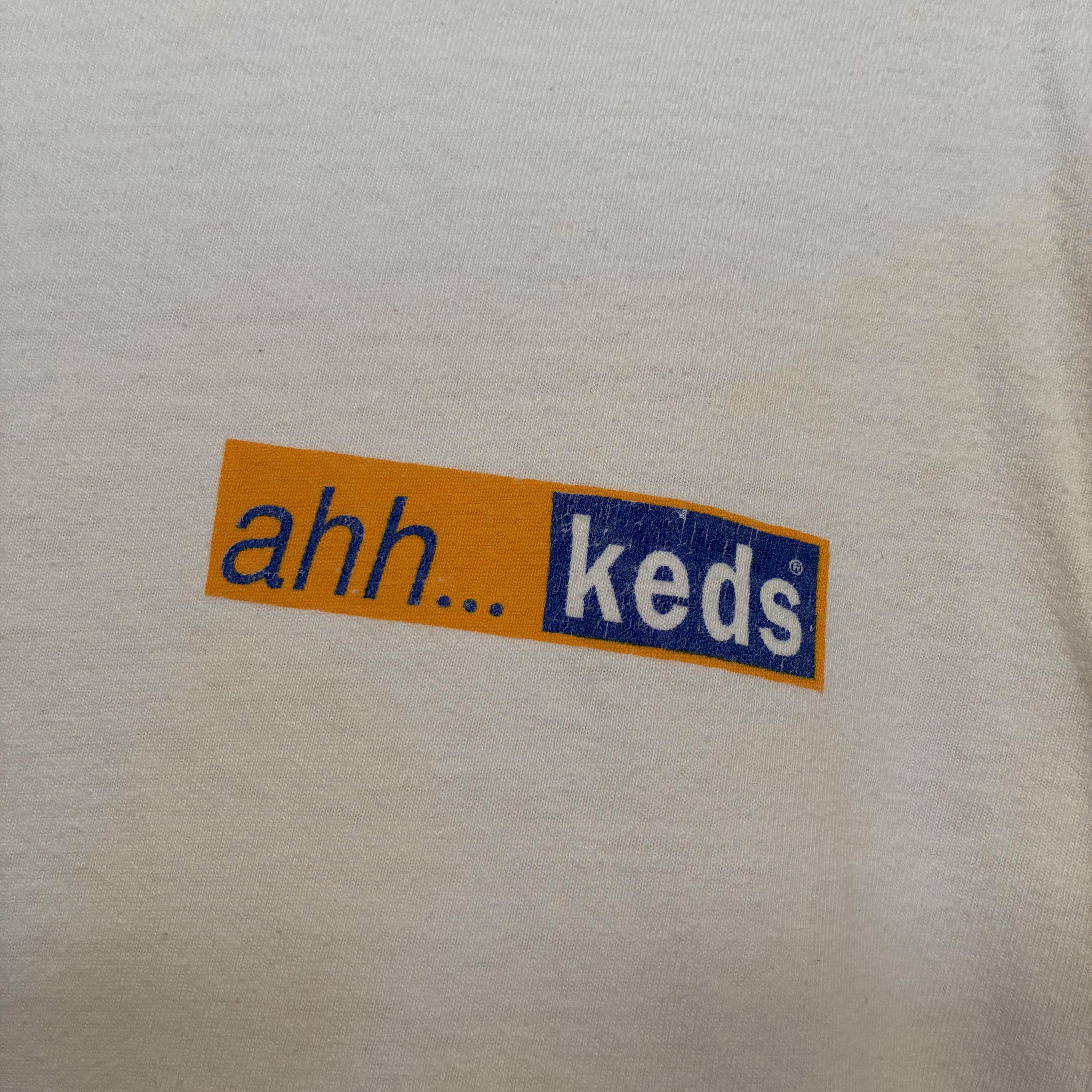 1990s Vintage KEDS Promotional T-shirt Sneakers Shoes Graphic Tee 