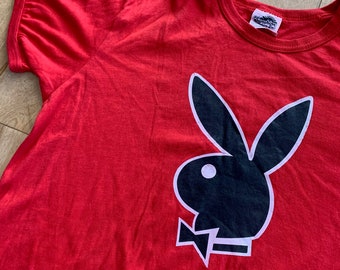 70s Playboy Bunny Personalized T-shirt Vintage 1970s Sunshine T-shirts Made in Toronto Canada Small Tee Mitchell Hugh Hefner