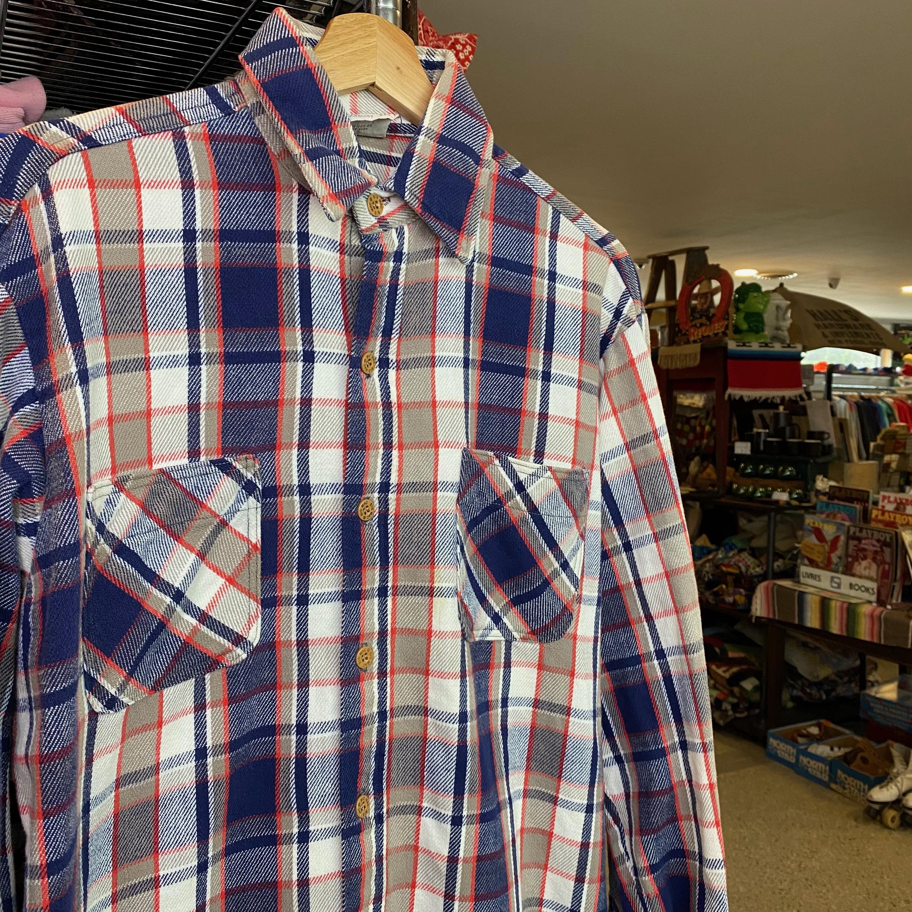 1970年代ヴィンテージ JC PENNEY ビッグマック フランネルシャツ レトロチェック柄 ボタンアップ トゥルー