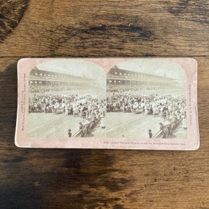 1902 Antieke Stereoscopische View Card Vintage Eeuwwisseling Jaren 1900 Stereogram Viewer Sepia 3D Fotografie Zeldzame Toronto Tentoonstelling The Ex