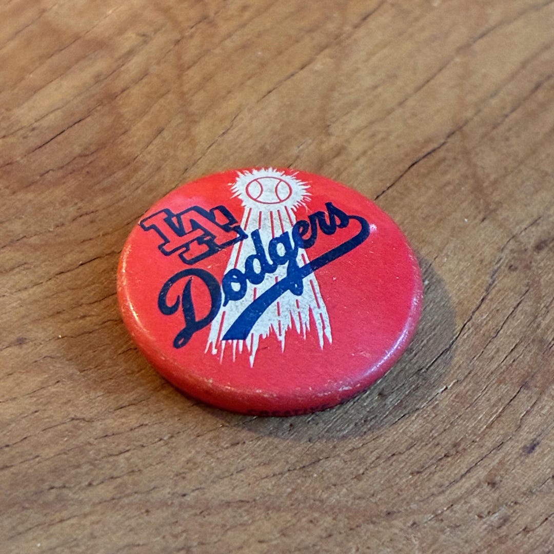 1960s Vintage Los Angeles DODGERS Pinback Retro MLB Baseball Button - Etsy