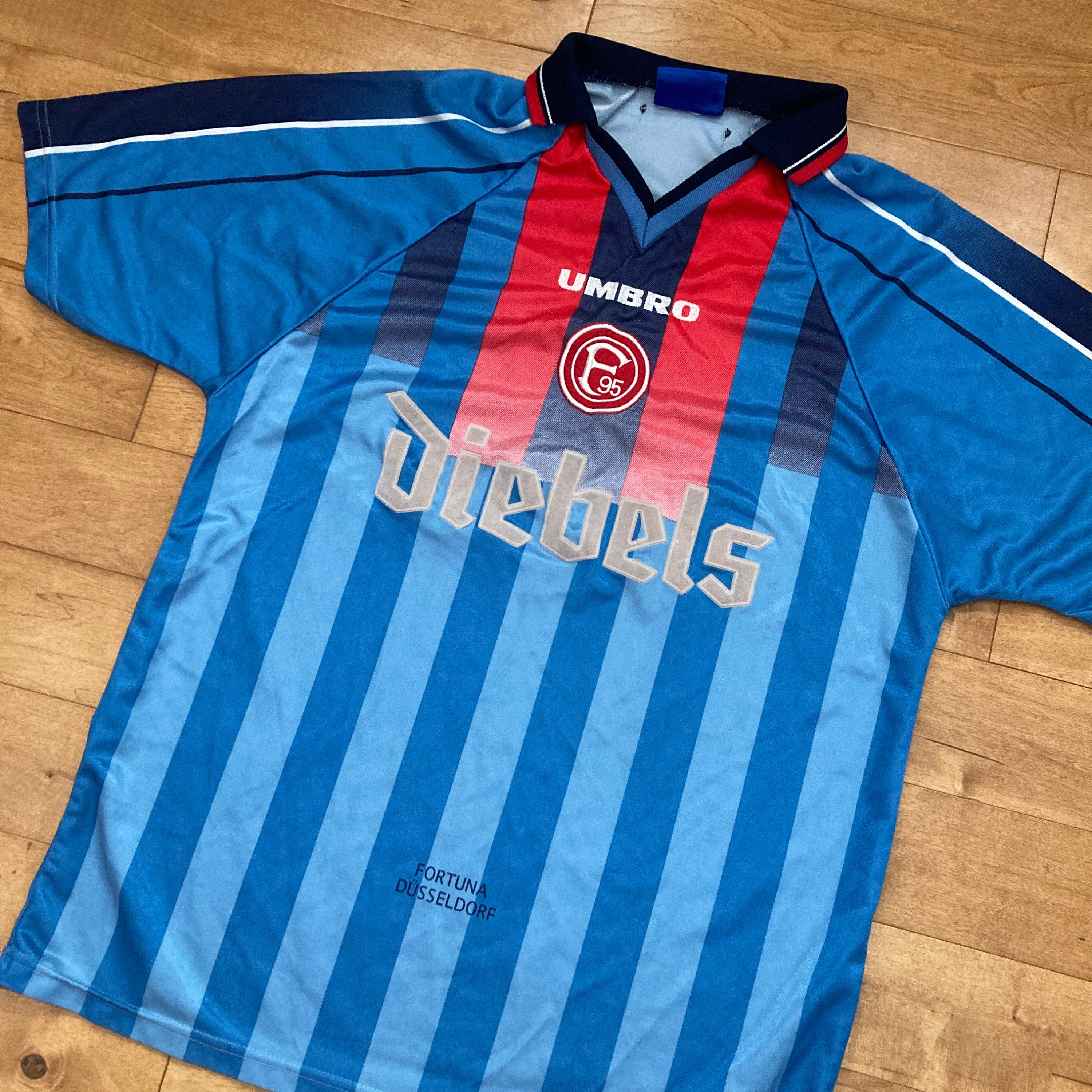 90er Fortuna Düsseldorf Football Club Jersey Vintage 1990er Umbra
