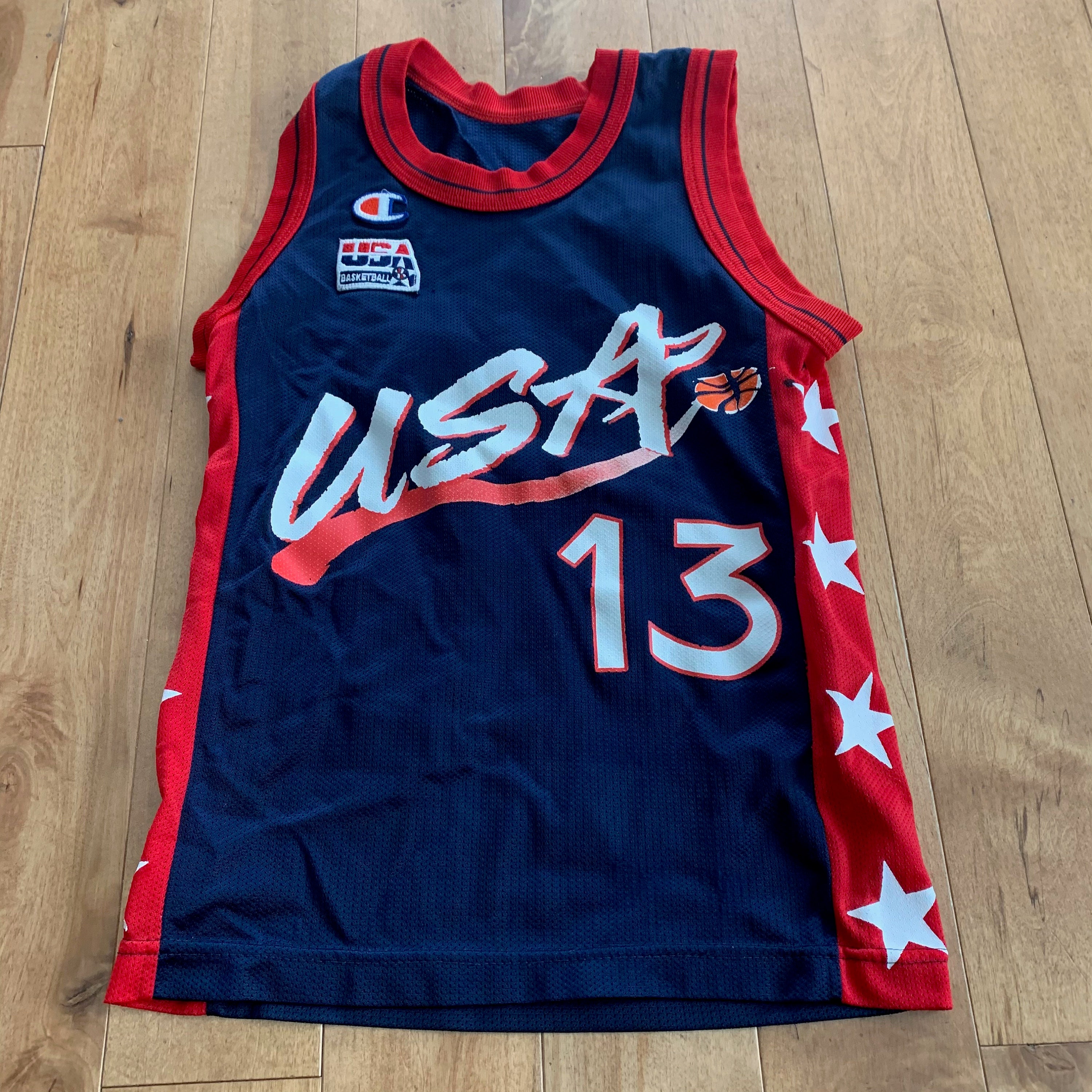 90s Dream Team USA Shaq Kids Basketball Jersey Vintage 1990s | Etsy