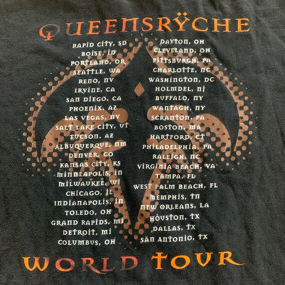 1997 Queensryche World Tour T-shirt Vintage 1990s Giant