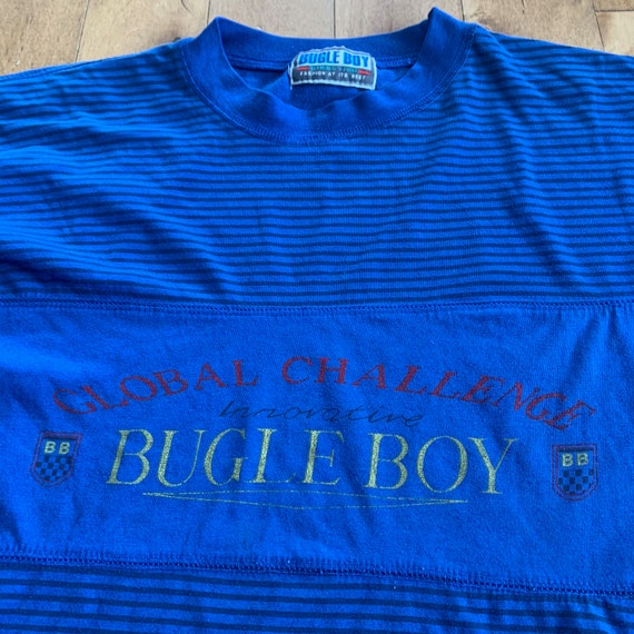 Late 90s Bugle Boy Direction Striped T-shirt Vint… - image 3
