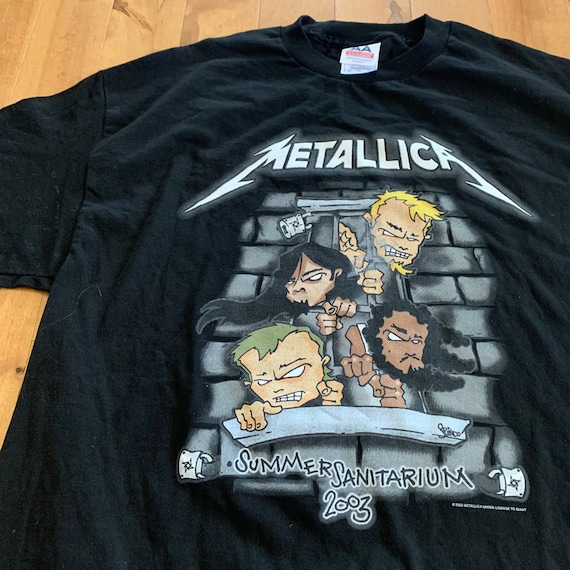 2003 Metallica Summer Sanitarium Tour Tee Vintage Early