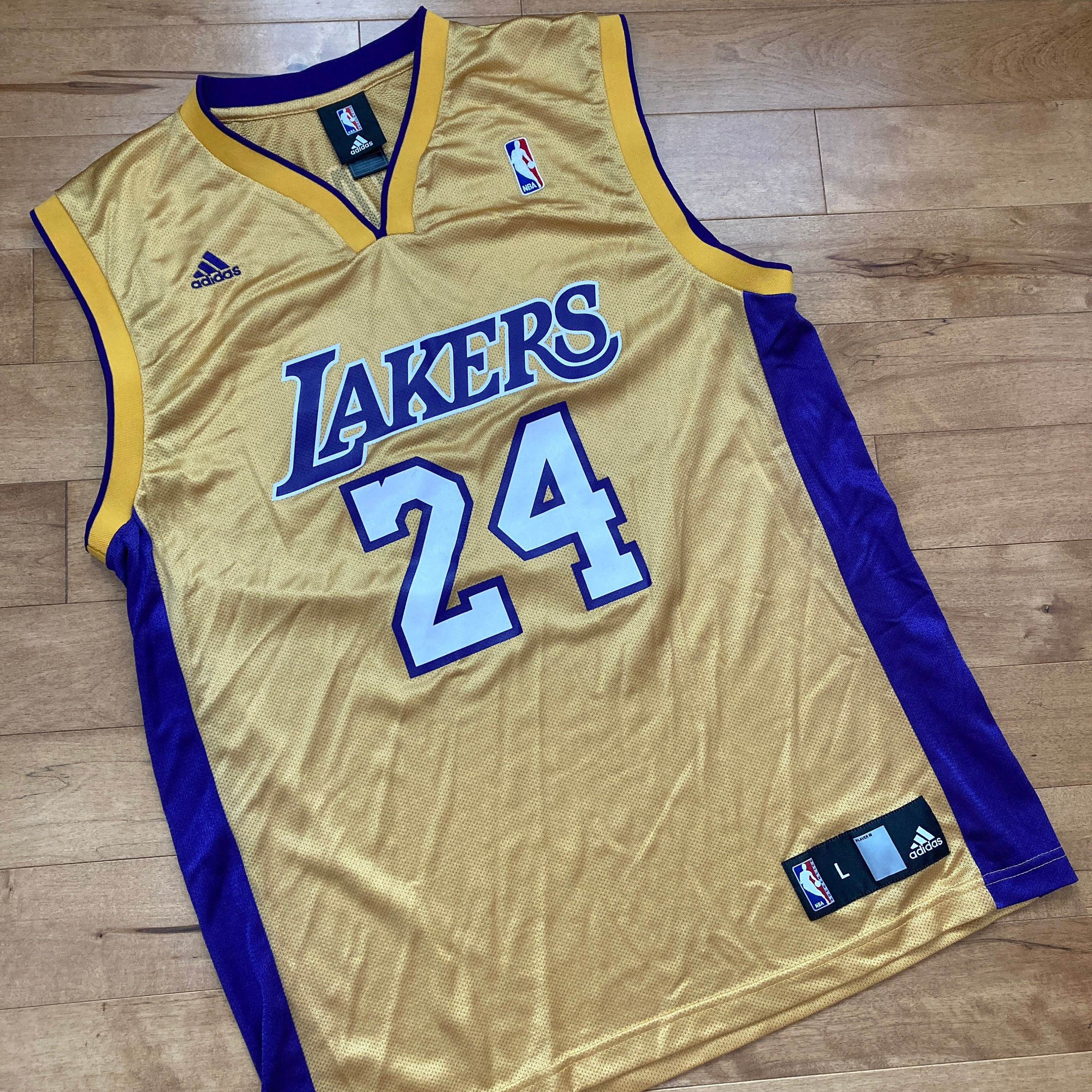 Adidas Authentic KOBE BRYANT #24 Los Angeles LA Lakers Jersey Size 56  basketball