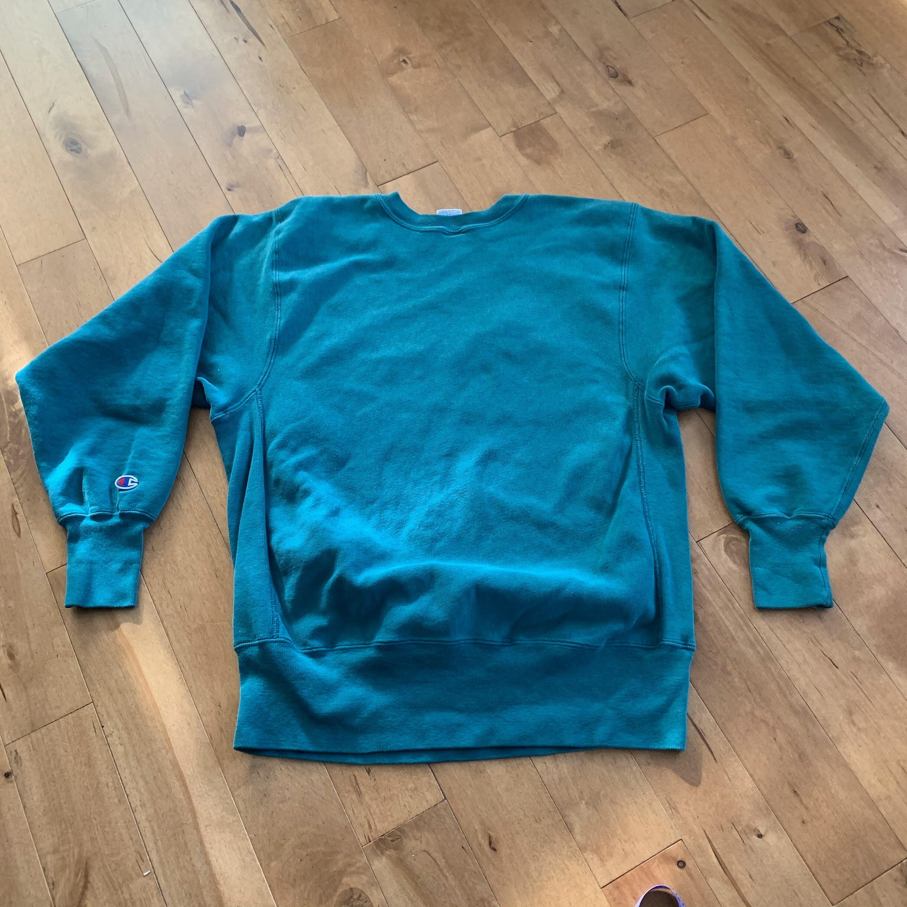 Vintage 90s Champion Reverse Weave Sweatshirt, Turquoise