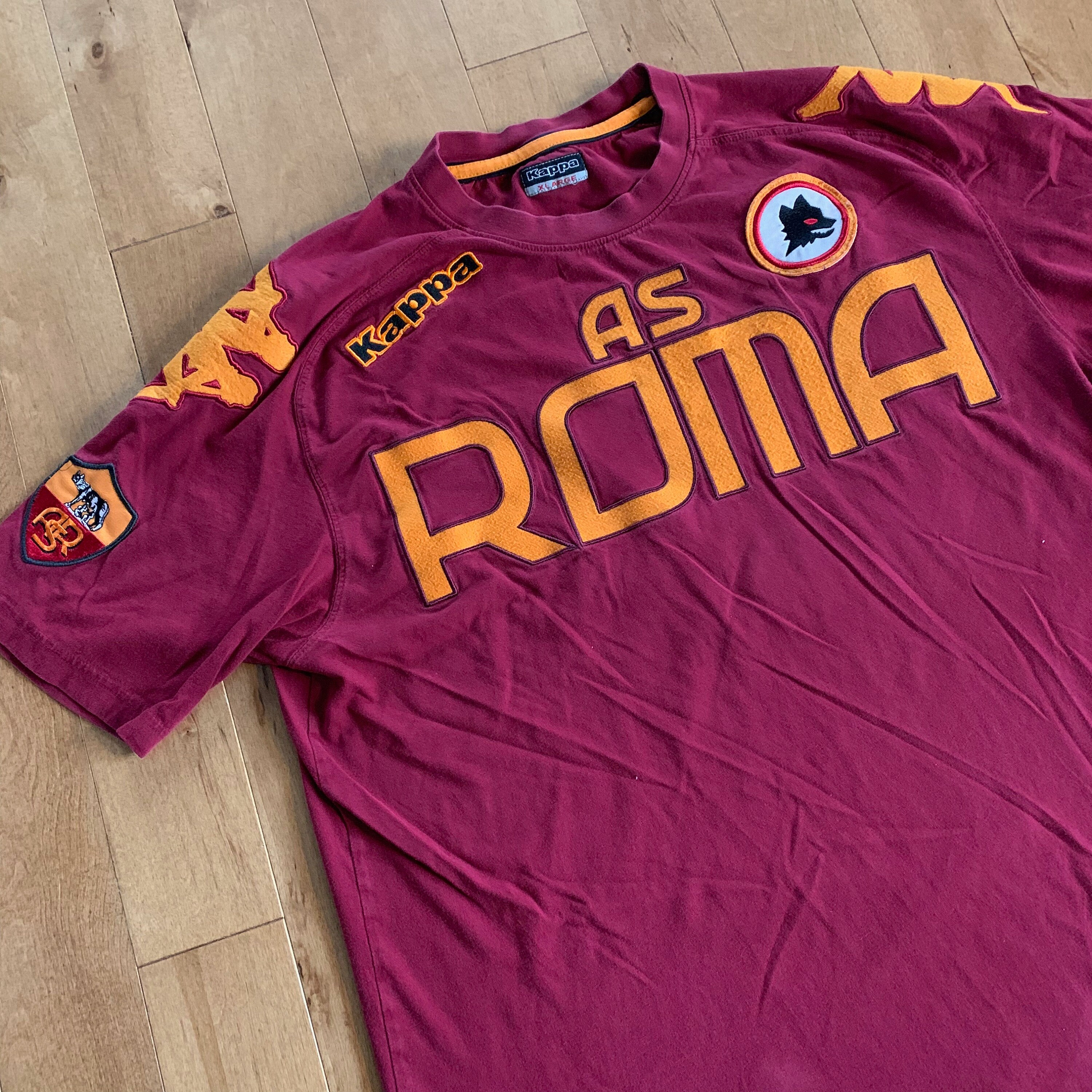 vegetation pude tidligere Vintage X-large Kappa AS Roma Italy Soccer Spell Out T-shirt - Etsy  Australia